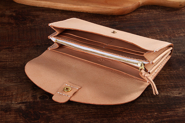 【切線派】牛革手作り手縫い収納オルガン長財布006001