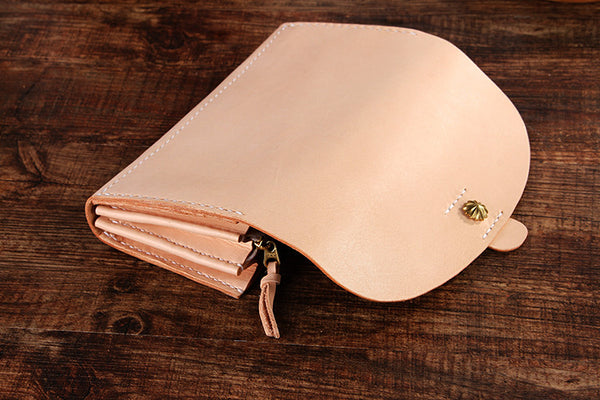 【切線派】牛革手作り手縫い収納オルガン長財布006001