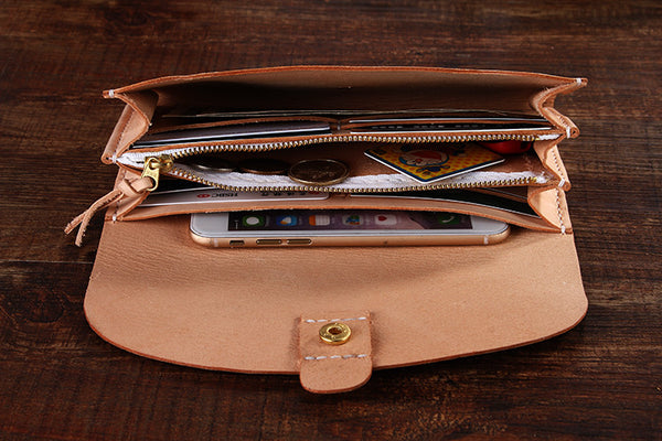 【切線派】牛革手作り手縫い収納オルガン長財布006001